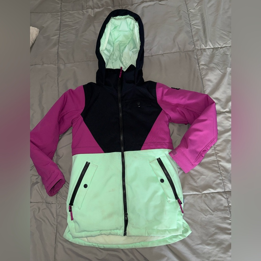 Burton Kids Jacket in Black, Pink, and Mint